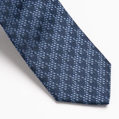Cravatta misto seta micro disegno pied de poule